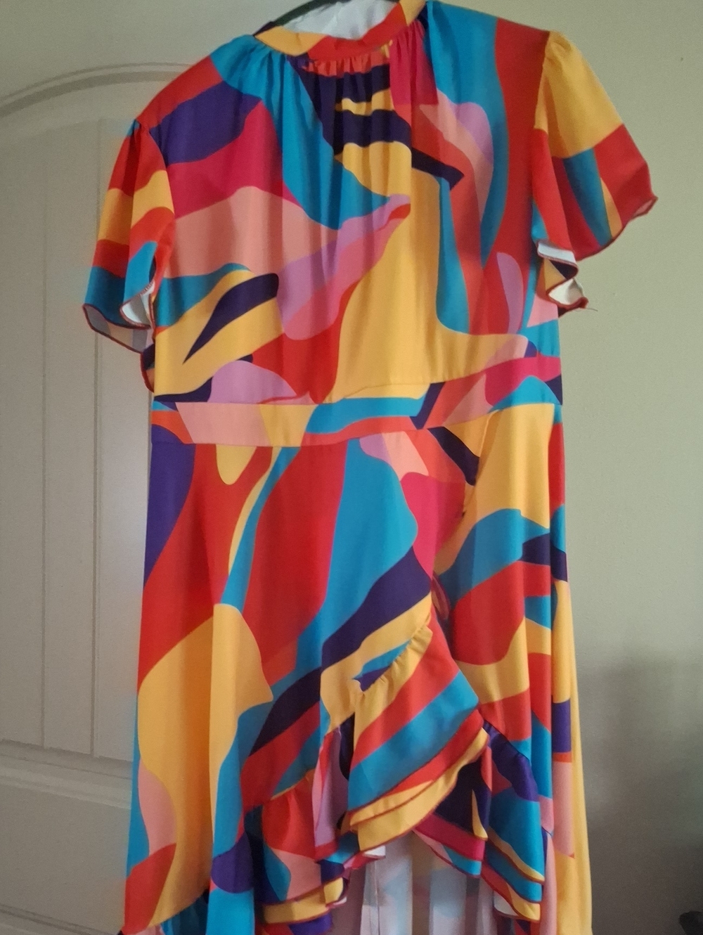Vibrant Multicolor Abstract Print Women's Dress